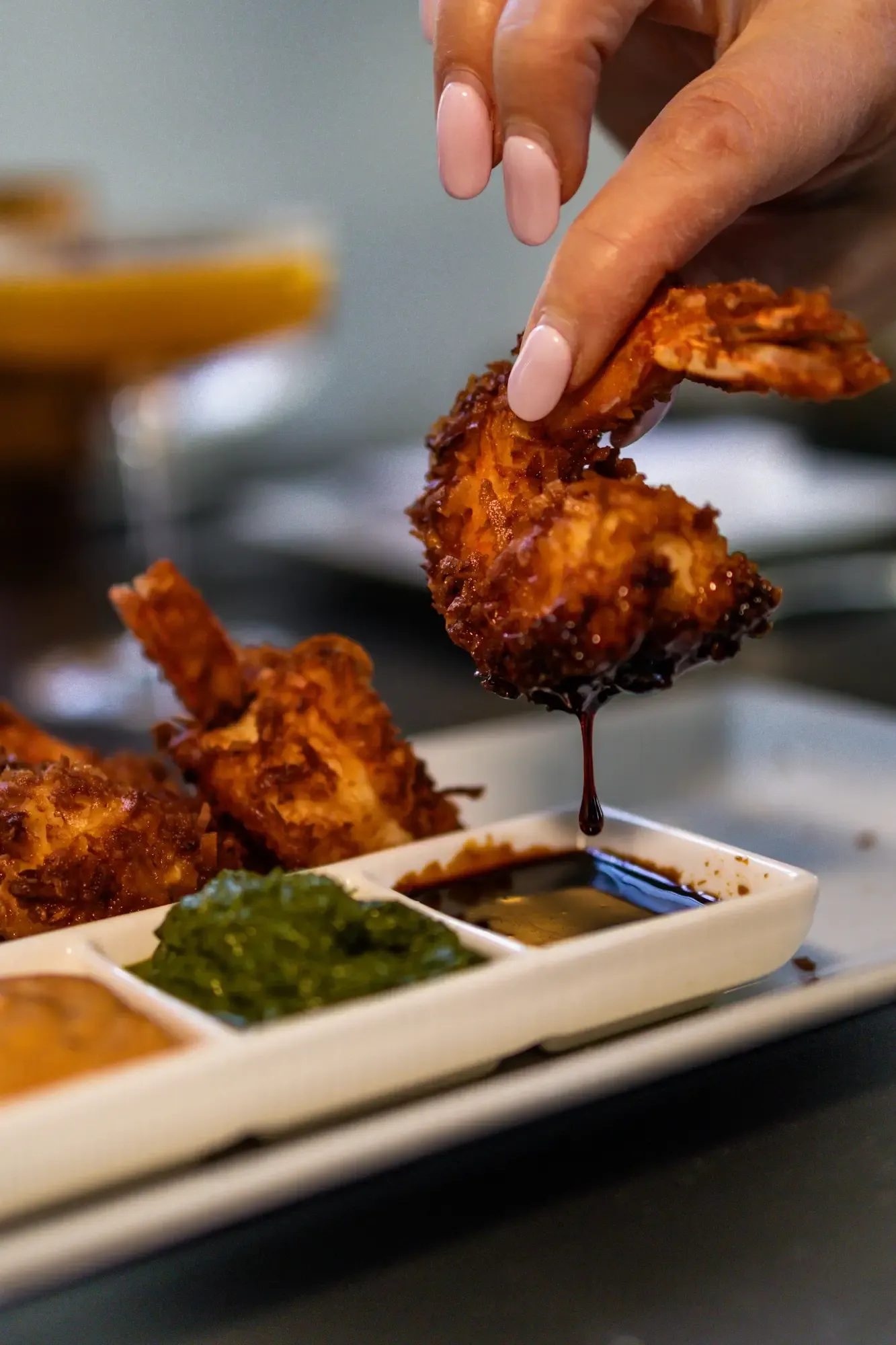 Fried Shrimps with sauce