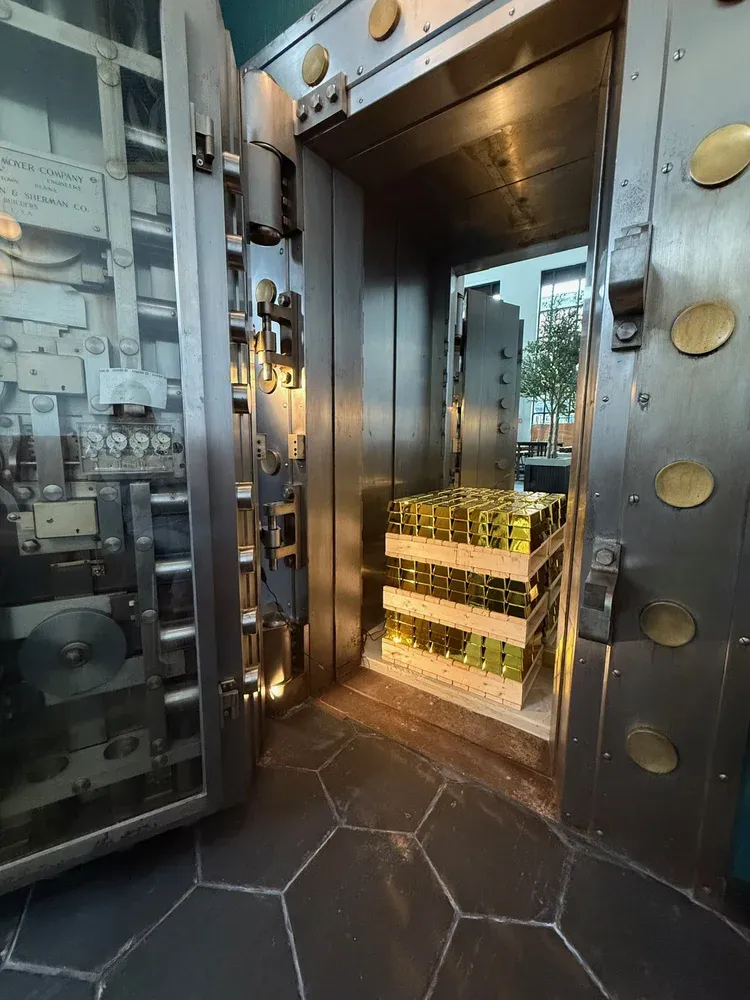 Decor of old bank vault